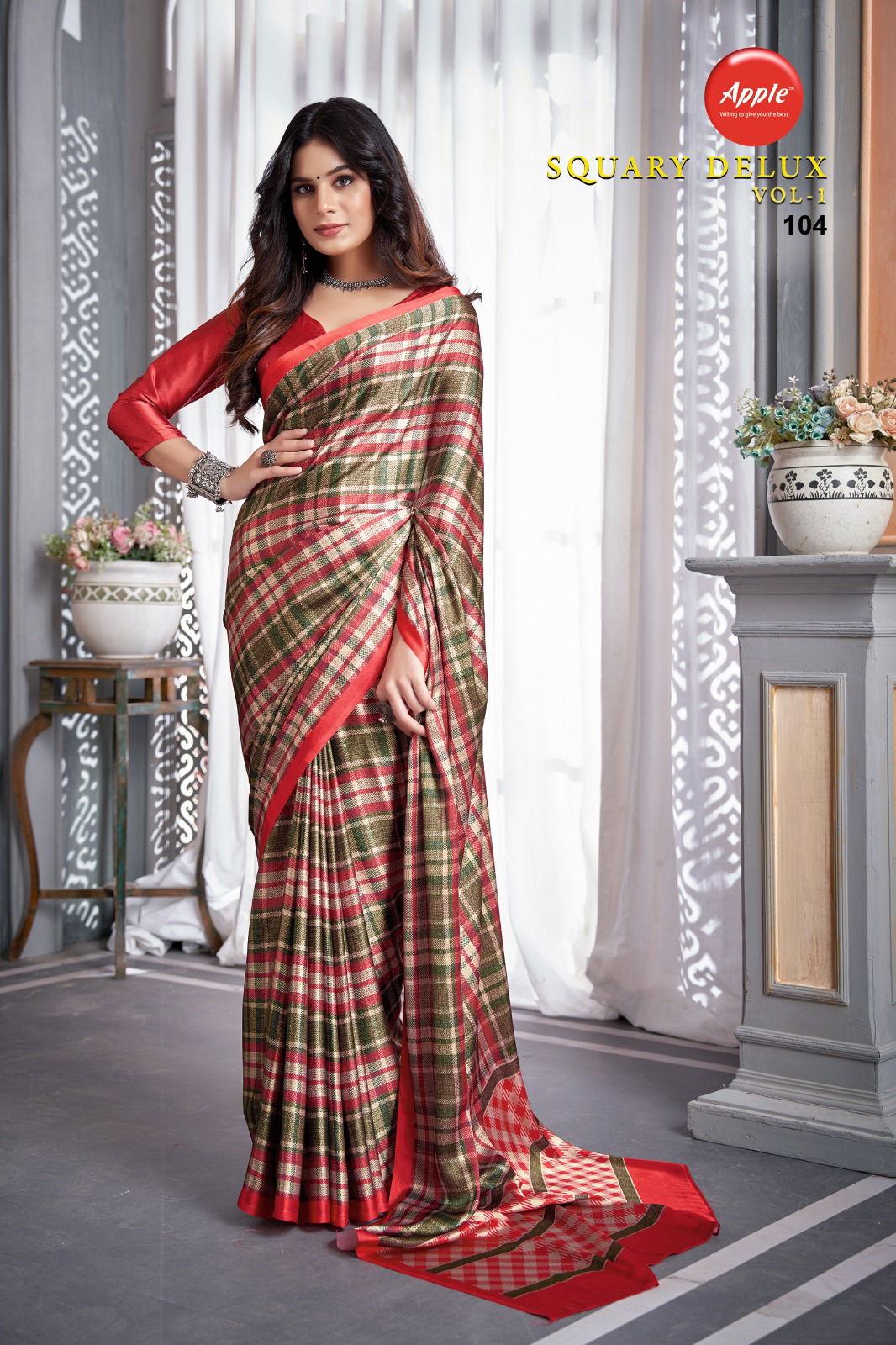 Squary Delux Vol 1 By Apple Printed Sarees Catalog
